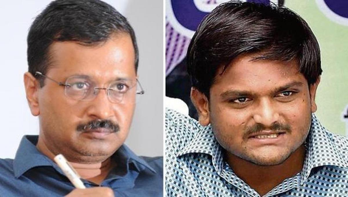 Arvind Kejriwal hails Hardik Patel as a patriot in Gujarat